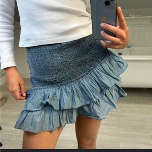 Zara Asymmetrical Ruffled Mini Skirt